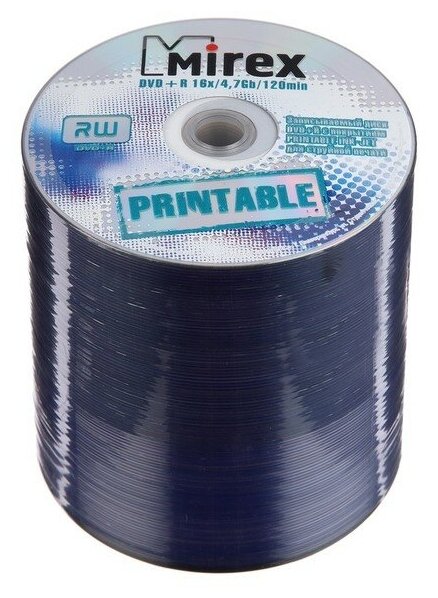 Диск DVD+R printable inkjet 100, 16x, 4.7 Гб