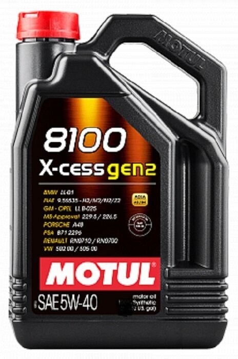 Масло моторное MOTUL 8100 X–cess GEN2 5W40 A3/B4 SN 1 л.