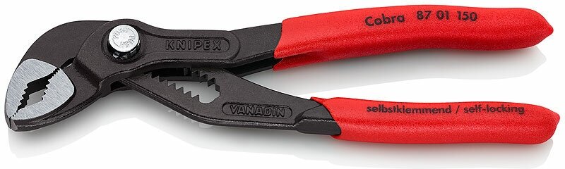 Сантехнические клещи Knipex 87 01 150 150 мм красный/серый