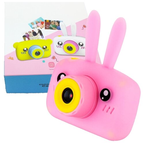 Детский фотоаппарат Зайчик Children's fun Camera Rabbit, розовый.