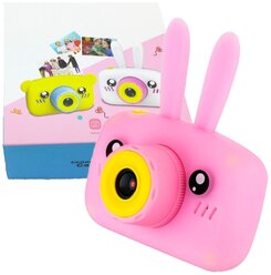 Детский фотоаппарат Зайчик Children's fun Camera Rabbit, розовый.