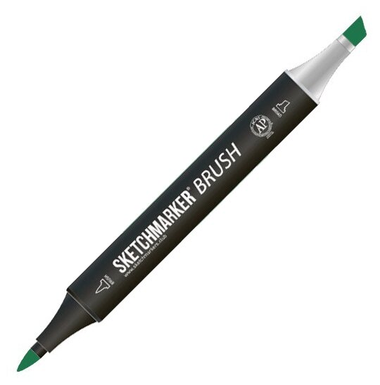 Маркер Sketchmarker Brush двухсторонний на спирт.основе цв.G100 Зеленый