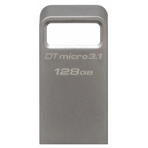 Флешка Kingston DataTraveler Micro 3.1 128 ГБ, серебристый