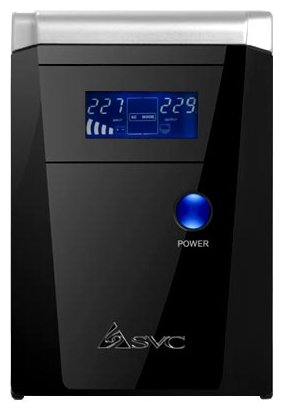 Интерактивный ИБП SVC V-1200-F-LCD черный 2