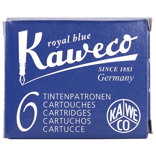 набор картриджей для перьевой ручки kaweco smokey grey 6 шт в картонной упаковке Картридж для перьевой ручки Kaweco Ink Cartridges 6-Pack синий 6