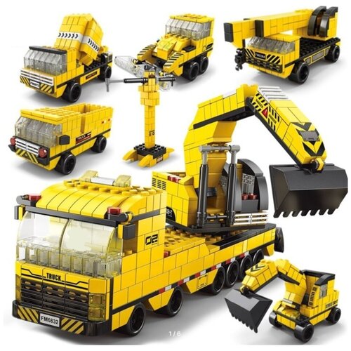 Конструктор Креатор Экскаватор 6в1 1000 деталей 8832-2 конструктор lego technic 42004 экскаватор погрузчик 246 дет