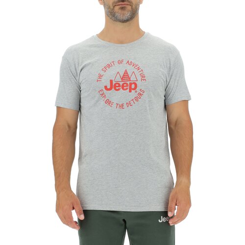 Футболка Jeep, хлопок, размер S, серый