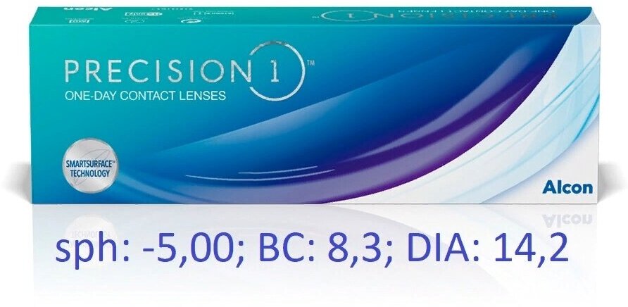 Контактные линзы Alcon Precision1 D 14.2, 30 шт., R 8,3, D -5