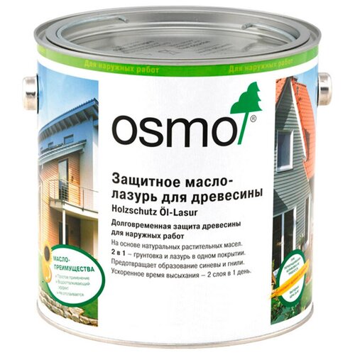 Масло-лазурь Osmo Holzschuts Ol-Lasur для дерева тик 2,5 л