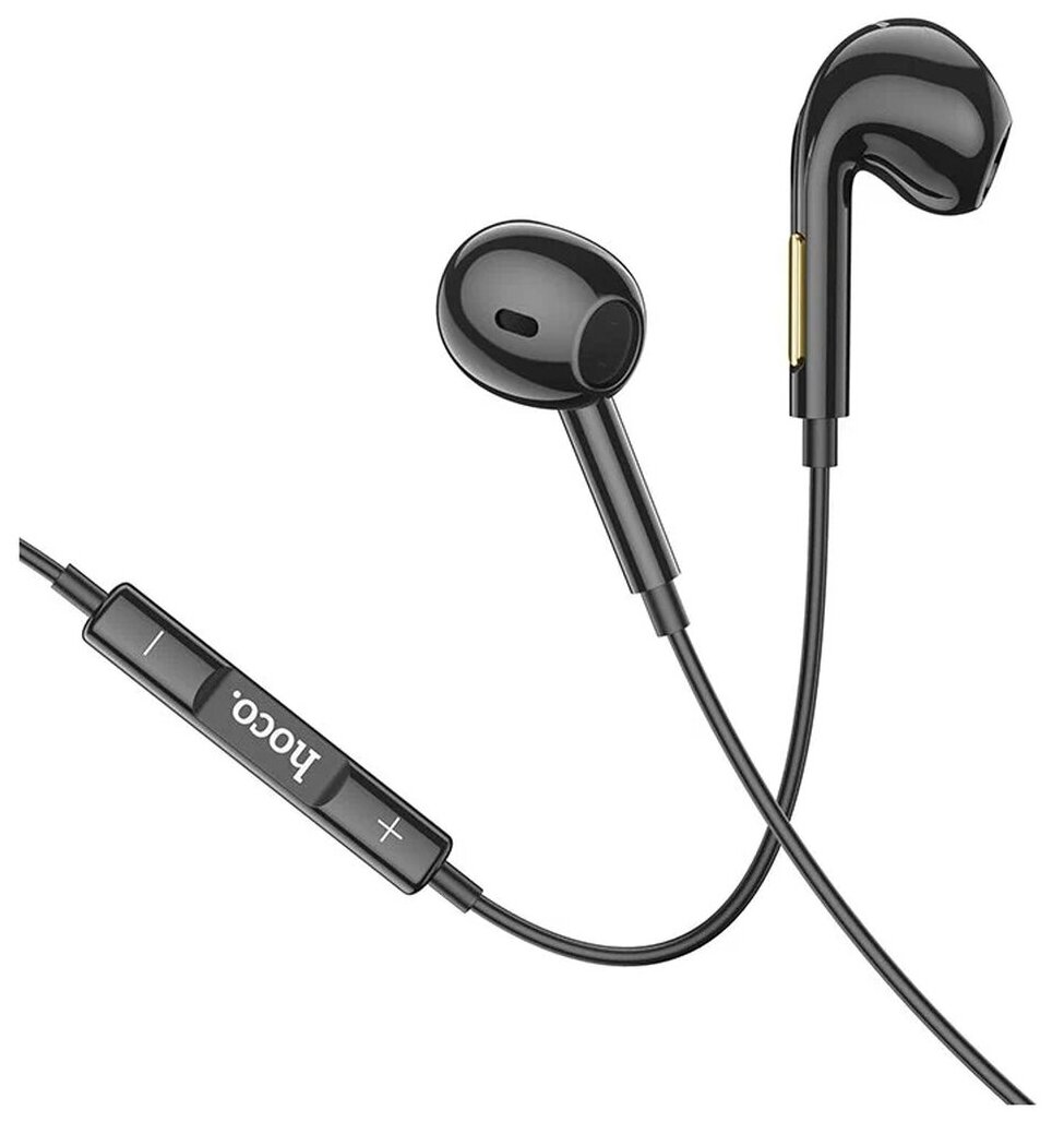 Наушники M92, Plumelet wire-controlled earphones with mic, HOCO, черные
