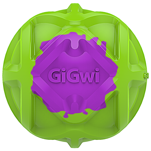 Мячик для собак GiGwi G-Foamer (75457), зеленый/фиолетовый, 1шт.