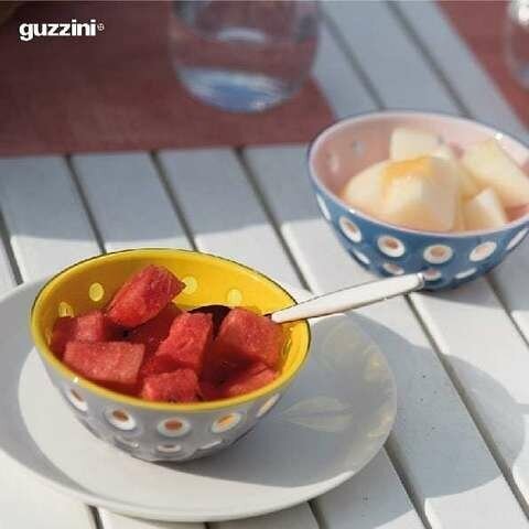 Салатница 25 см Guzzini Le Murrine жёлто-серый - фото №11