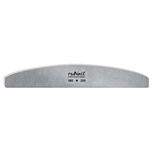 Runail Профессиональная пилка для искусственных ногтей, 180/200 грит, серый runail профессиональная пилка для искусственных ногтей белая лепесток 180 200