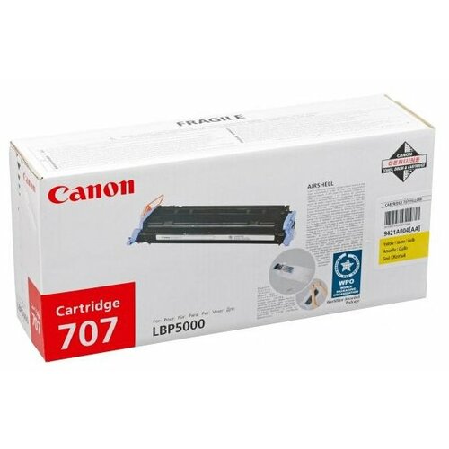 Картридж Canon 707Y (9421A004), 2500 стр, желтый тонер canon c exv51l yellow желтый yellow