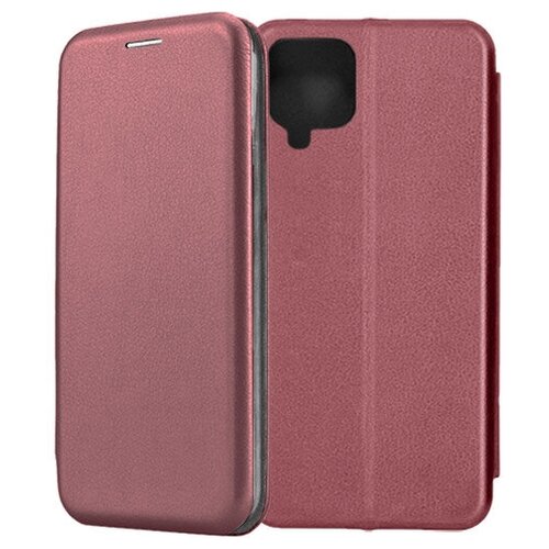 чехол книжка для samsung galaxy a22 sm a225 розовое золото Чехол-книжка Fashion Case для Samsung Galaxy A22 A225 темно-красный