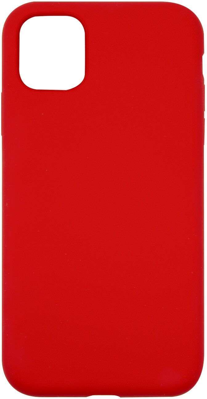 Накладка на iPhone 11 (6.1"), with 4 sides/Силиконовый чехол/Бампер на Айфон 11 (6.1")/Защита от царапин для Apple/Чехол накладка силикон, красный