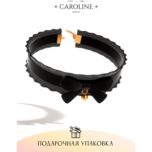 Чокер Caroline Jewelry, длина 36 см, черный чокер caroline jewelry длина 39 5 см черный