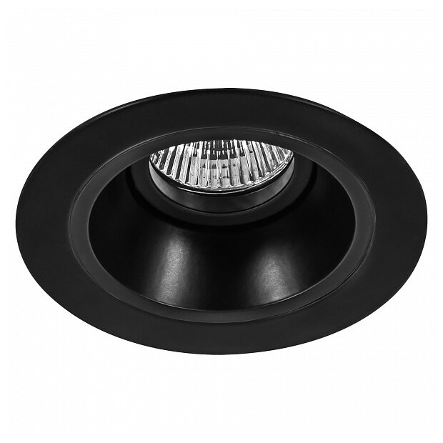 Светильник Lightstar Domino D61707, GU5.3, 50 Вт, 4000, нейтральный белый, цвет арматуры: черный, цвет плафона: черный