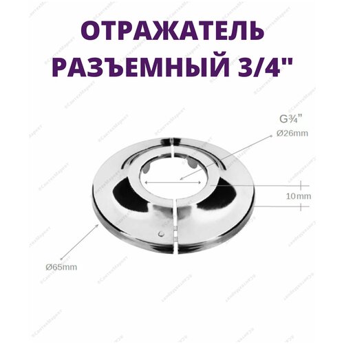 Круглый разъемный отражатель из нержавеющей стали - 3/4-2шт. TIM K03-1203S