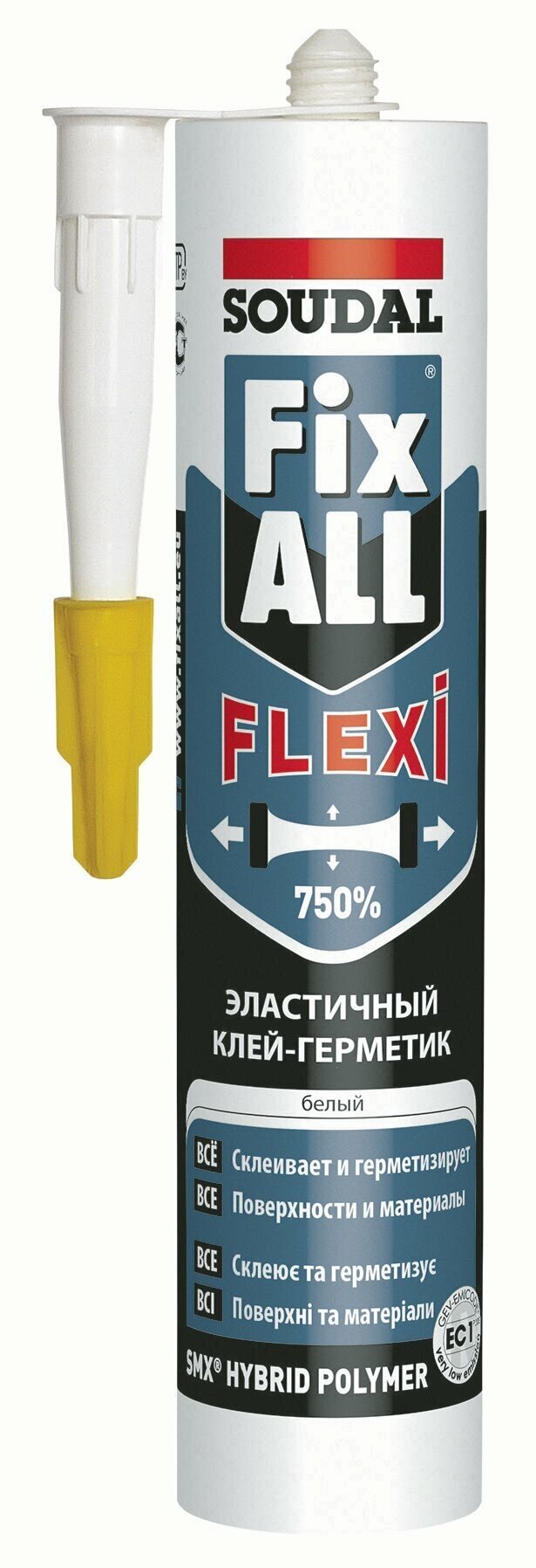 Клей-герметик гибридный Fix All Flexi черный 290 мл