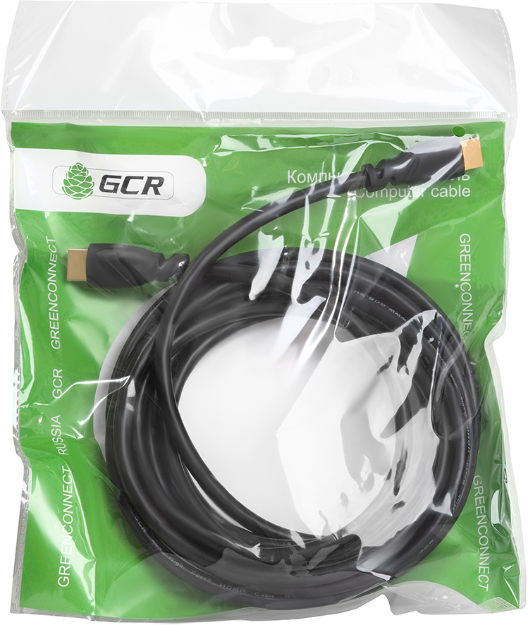 Greenconnect Кабель 0.5m, HDMI версия 2.0 HDR 4:2:2, Ultra HD, 4K 60 fps 60Hz/5K*30Hz, 3D, AUDIO, 18.0 Гбит/с, 28/28 AWG, OD7.3mm, тройной экран, черный, GCR-HM311-0.5m Greenconnect HDMI (m) - HDMI (m - фото №7