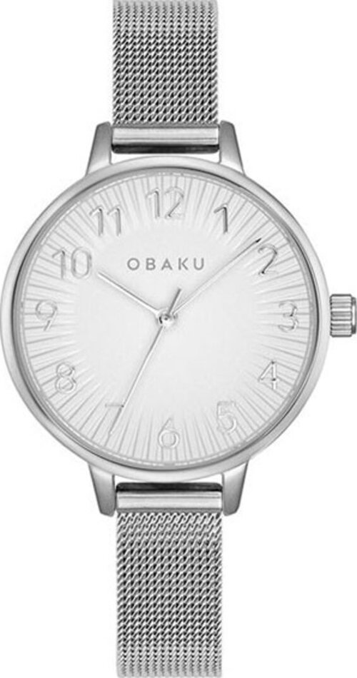Наручные часы OBAKU Mesh V237LXCIMC, серебряный, белый