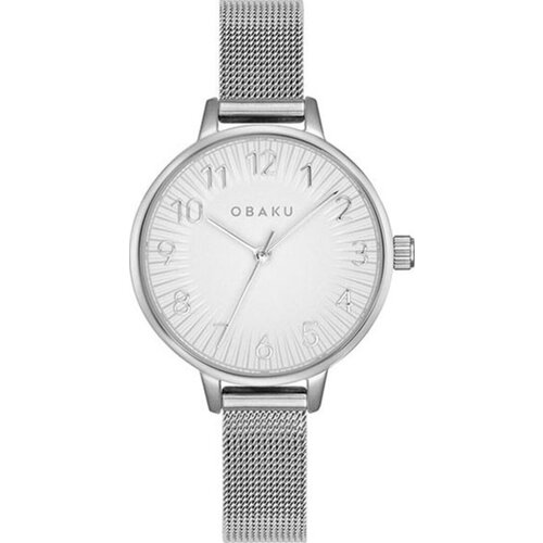 Наручные часы OBAKU Mesh V237LXCIMC, серебряный, белый