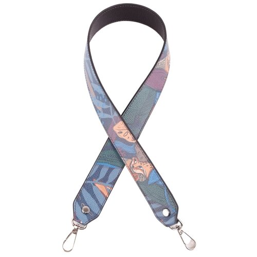 фото Плечевой ремень из натуральной кожи с карабинами и принтом линсе curanni