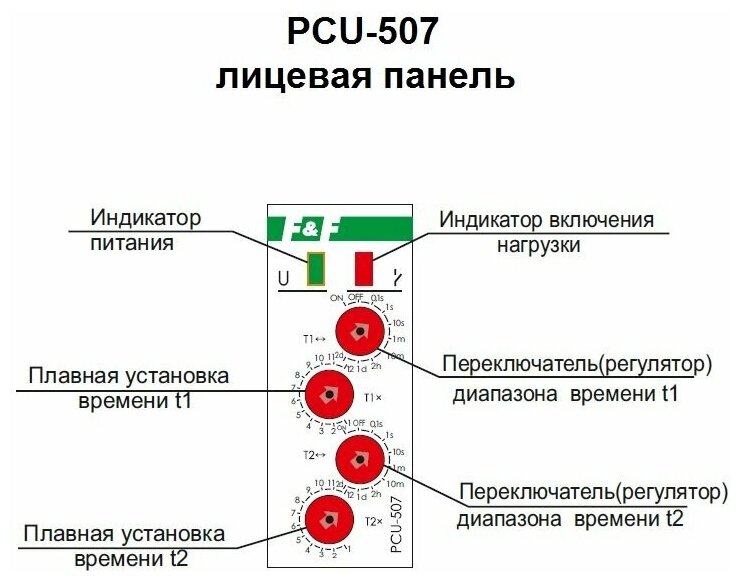 Реле времени F&F PCU-507, 2 независимые выдержки времени - фотография № 3