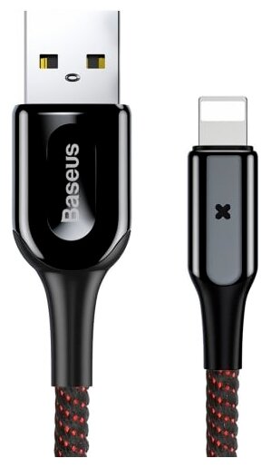 Кабель Baseus X-Type USB - Lightning (CALXD) 1 м черный фото 1