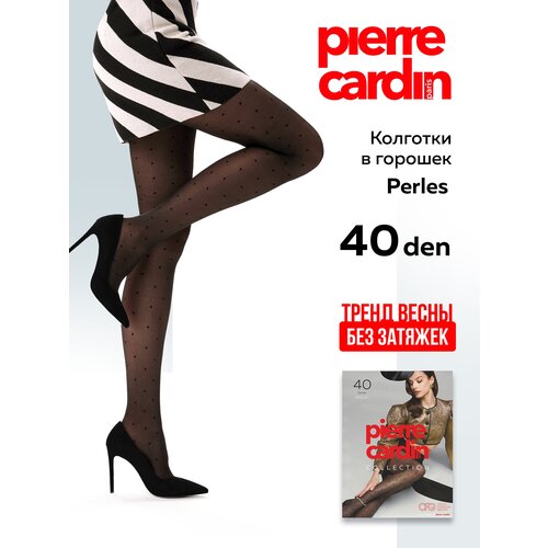 Колготки женские Pierre Cardin PERLES 40 ден NERO размер 3, женские колготки, капроновые колготки, колготки женские черные