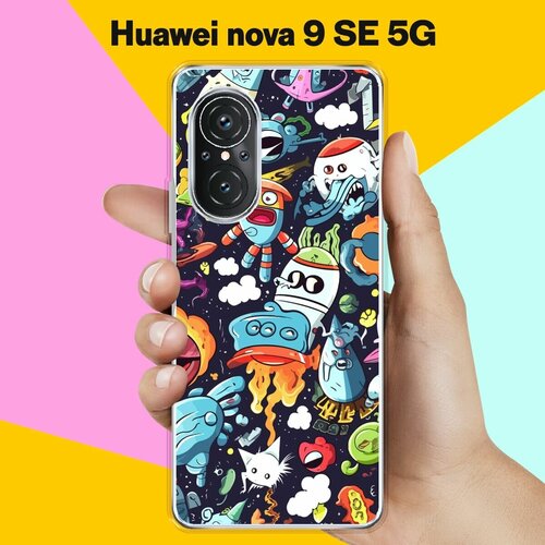 Силиконовый чехол на Huawei nova 9 SE 5G Пак / для Хуавей Нова 9 СЕ 5Джи черный силиконовый чехол musthavecase для huawei nova 9 se foxy girl лисичка для хуавей нова 9се