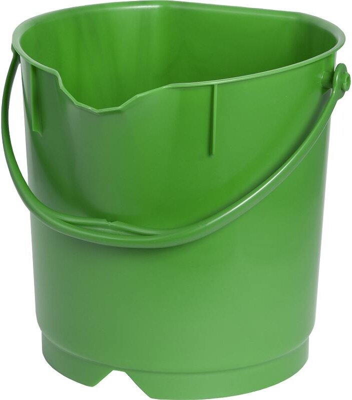 Ведро FBK 9л зеленое армир. пластик противоударный круглое 80102-5