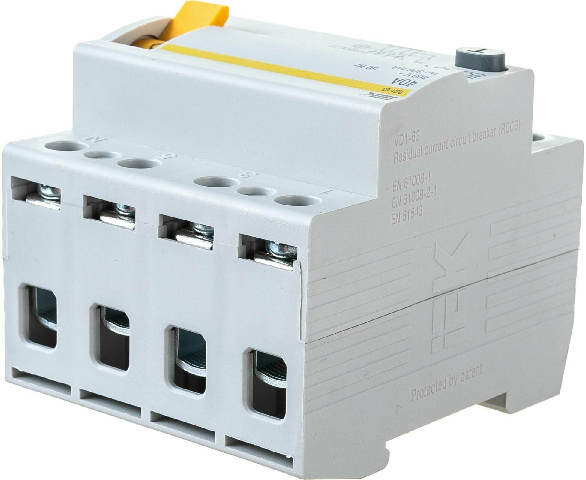 ВД1-63 MDV10-4-032-300 Выключатель дифференциального тока четырехполюсный 32А 300мА (тип AC) IEK - фото №6