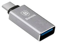 Разъем Baseus Sharp Series USB Type-C Adapter серебристый