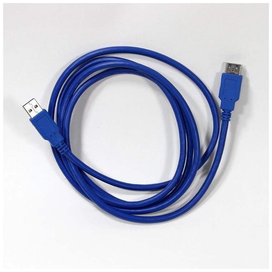 Удлинитель Aopen USB - USB (ACU302), 1.8 м, синий - фото №2