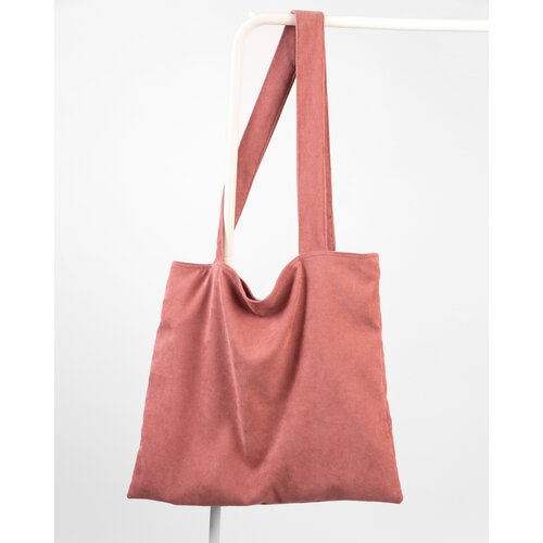 фото Сумка шоппер повседневная, текстиль, вмещает а4, внутренний карман, розовый require