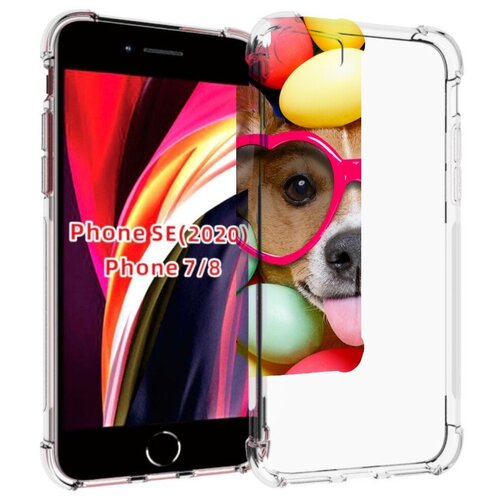 Чехол MyPads Собака-в-яйцах для iPhone 7 4.7 / iPhone 8 / iPhone SE 2 (2020) / Apple iPhone SE3 2022 задняя-панель-накладка-бампер чехол mypads гавайская собака для iphone 7 4 7 iphone 8 iphone se 2 2020 apple iphone se3 2022 задняя панель накладка бампер