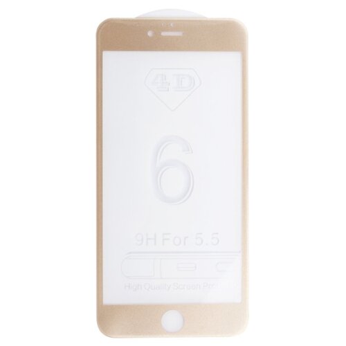 фото Защитное стекло liberty project 4d гибридное с акриловой рамкой для apple iphone 6/6s plus золотой