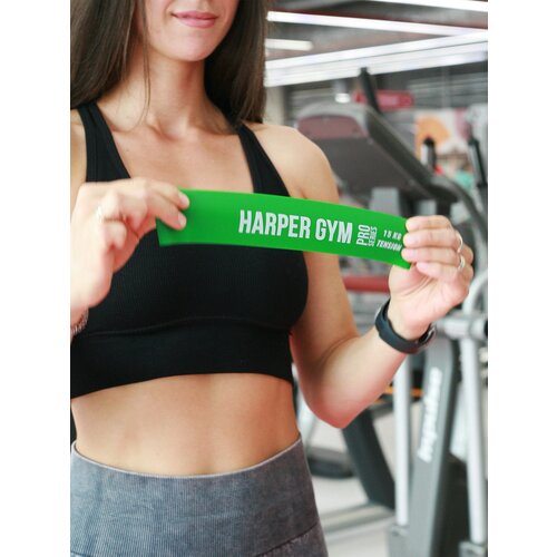 фото Резинка для фитнеса harper gym замкнутый nt961q (15) 25 х 5 см 15 кг зеленый
