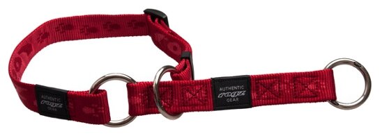 Rogz Полуудавка строгая серия Alpinist, размер XL (43-70см), ширина 2,5см, красный (WEB HALF CHECK COLLAR) HBC27C | WEB HALF CHECK COLLAR, 0,11 кг