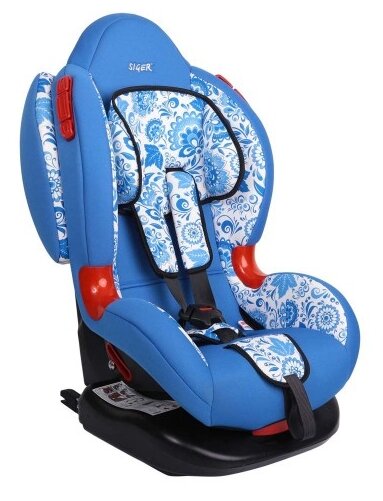 Детское автомобильное кресло siger art кокон isofix гжель 1-7 лет 9-25 кг группа 1/2 Azard KRES0300