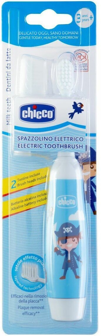 Chicco Зубная щетка электрическая детская синяя, от 3 лет - фото №2