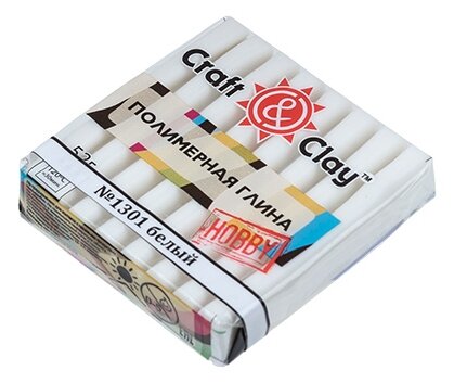 Полимерная глина Craft&Clay флуоресцентная, 52 г, белый (CCH флуоресцентный)