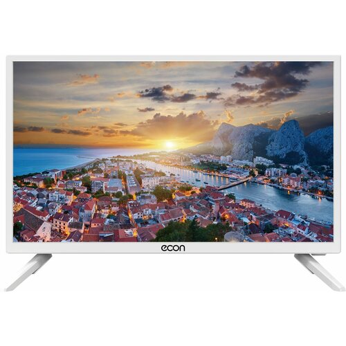 Белый телевизор ECON SMART TV облачный, Linux, LED 24