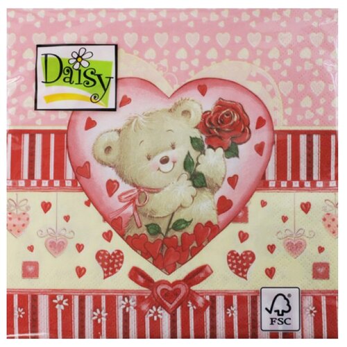 фото Набор салфеток для декупажа daisy валентинки sdwa000401 33х33 см