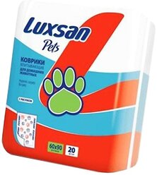 Пеленки для собак впитывающие Luxsan Pets с рисунком 60х90 см 20 шт.