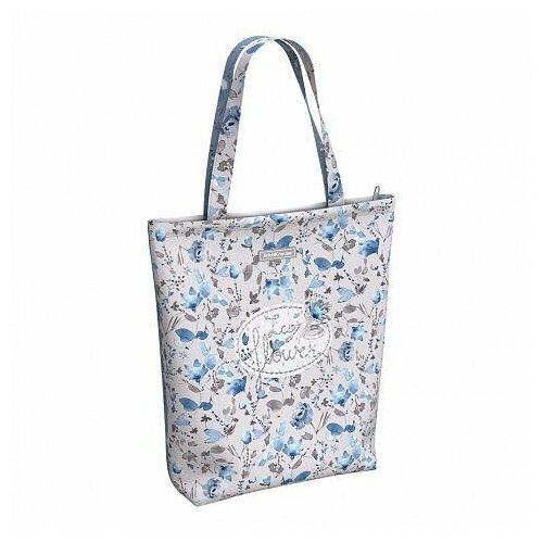 Сумка шоппер ErichKrause, белый, голубой сумка шоппер erichkrause голубой