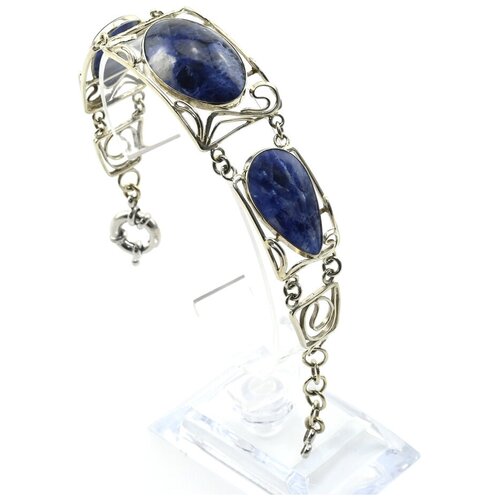 Браслет Радуга Камня, содалит, размер 16.5 см, синий браслет радуга камня содалит аметист размер 19 см синий