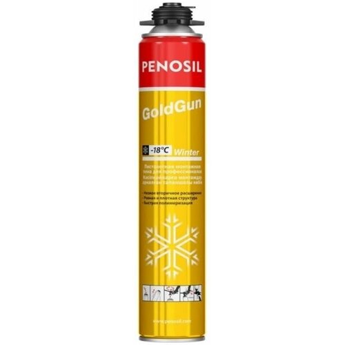 Пена монтажная проф GoldGun winter золотой балон 750мл Пеносил 1663₽